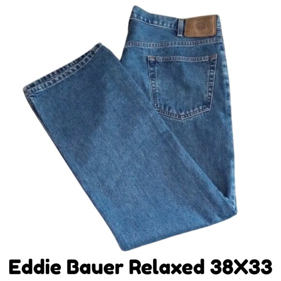 Eddie Bauer Relaxed Jeans 38X33 - Picture 1 of 16